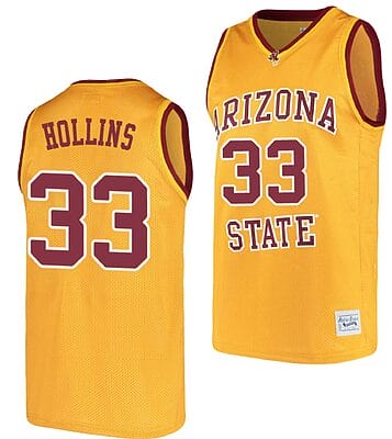 Lionel Hollins Jersey Arizona State Sun Devils College Basketball Gold #33