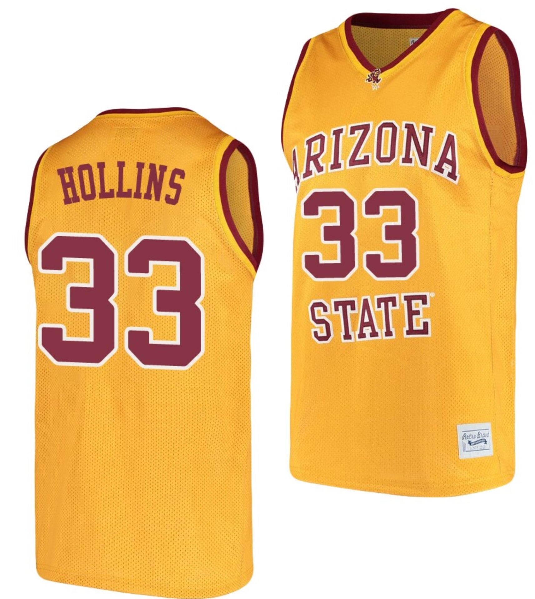 Lionel Hollins Jersey Arizona State Sun Devils College Basketball Gold #33