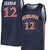 Lior Berman Jersey #12 Auburn Tigers College Basketball Navy