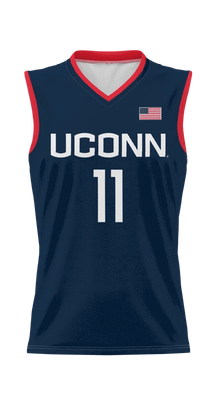 Lou Lopez Senechal Jersey UConn Huskies College Basketball Navy #111 (1)