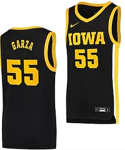 Luka Garza Jersey #55 Iowa Hawkeyes College Basketball Swingman Black