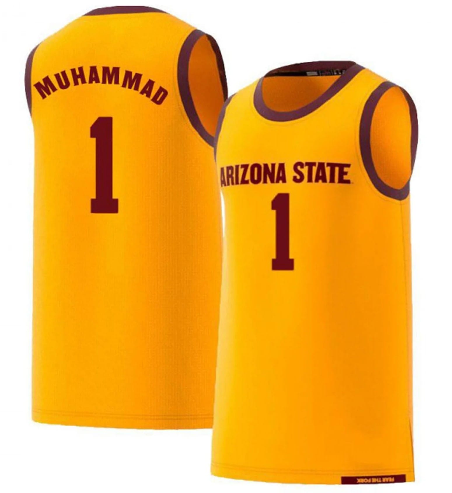 Luther Muhammad Jersey Arizona State Sun Devils College Basketball Yellow #1