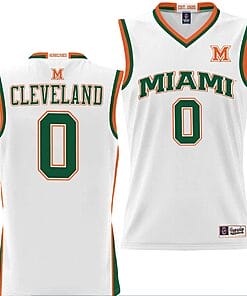 Matthew Cleveland Jersey #0 Miami Hurricanes NIL College Basketball Lightweight White
