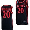 Matt Bradley Jersey San Diego State Aztecs College Basketball 2023 NCAA March Madness Black #20