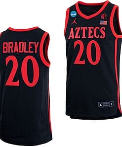 Matt Bradley Jersey San Diego State Aztecs College Basketball 2023 NCAA March Madness Black #20