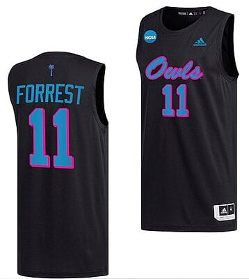 Michael Forrest Jersey FAU Owls College Basketball 2023 NCAA March Madness Black #11