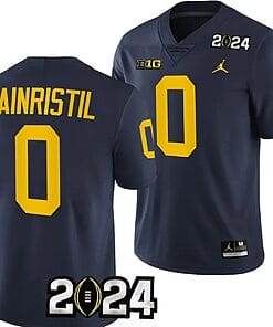 Mike Sainristil Jersey #0 Michigan Wolverines 2024 Football National Championship Playoff Navy
