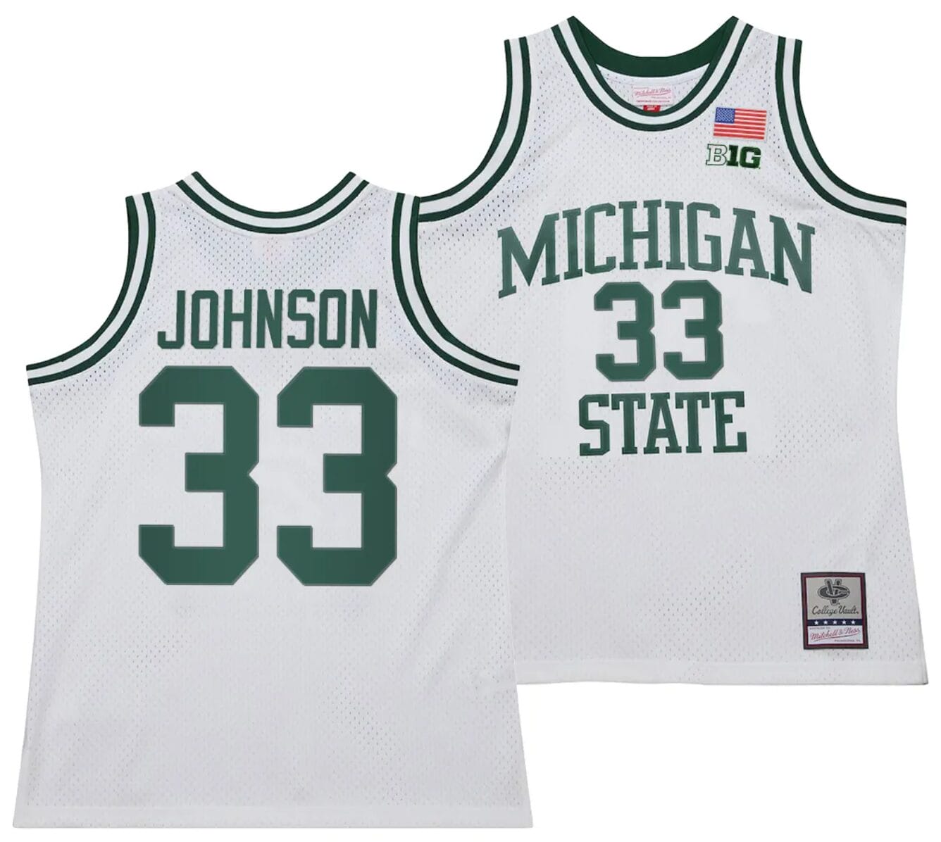 Magic Johnson Jersey #30 Michigan State Spartans 125th Basketball Anniversary 1990 Throwback White