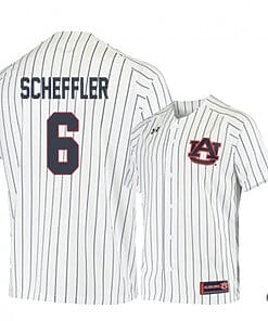 Matt Scheffler Jersey #6 Auburn Tigers Baseball NCAA College White Blue Alumni