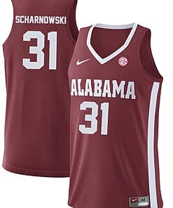 Max Scharnowski Jersey Alabama Crimson Tide College Basketball Replica Crimson #31