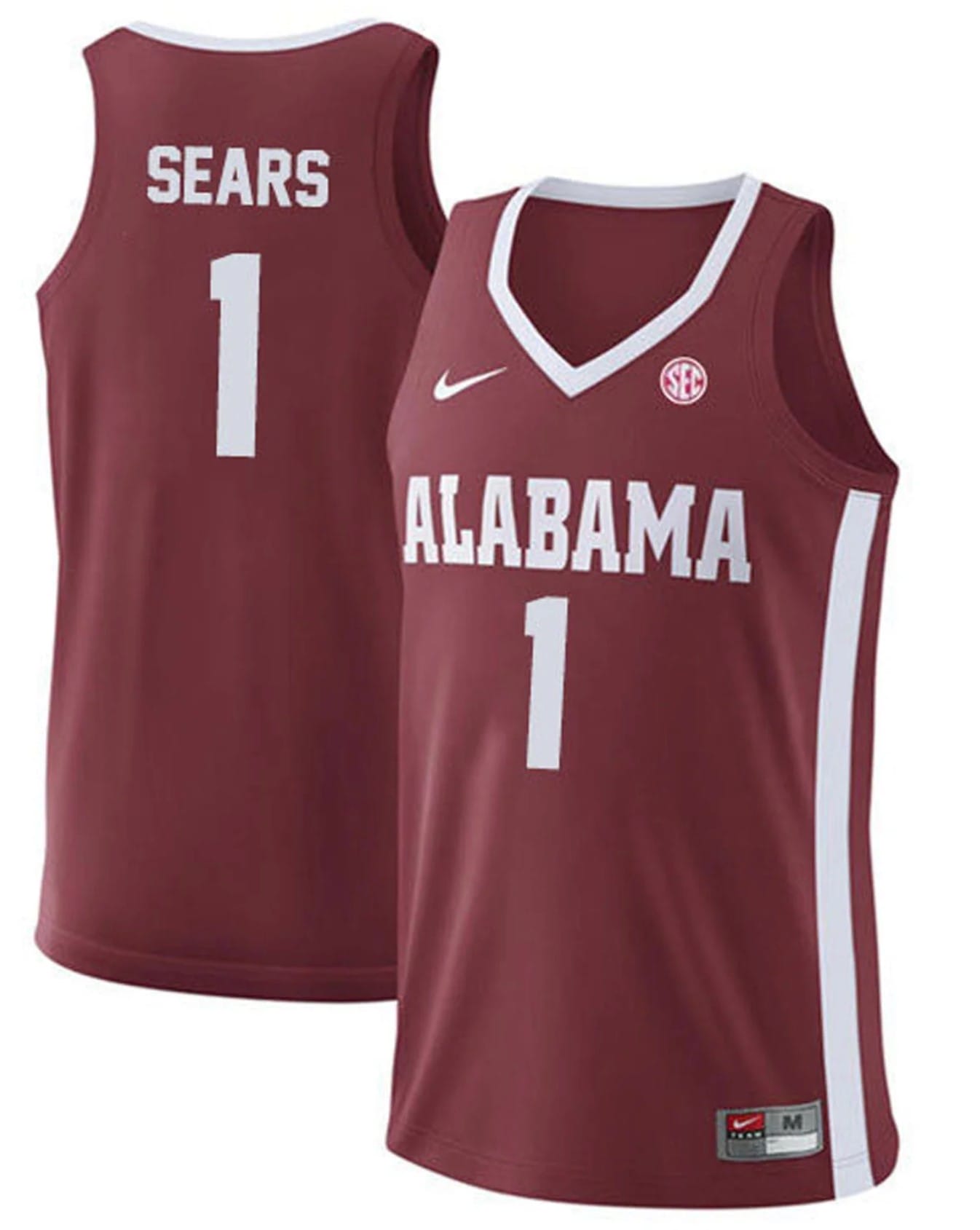 Mark Sears Jersey Alabama Crimson Tide College Basketball Replica Crimson #1