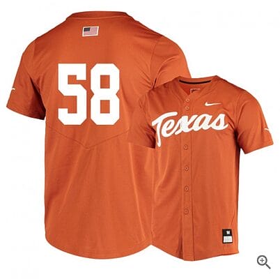 Mason Bryant Jersey #58 Texas Longhorns Baseball NCAA College Elite Orange Alumni