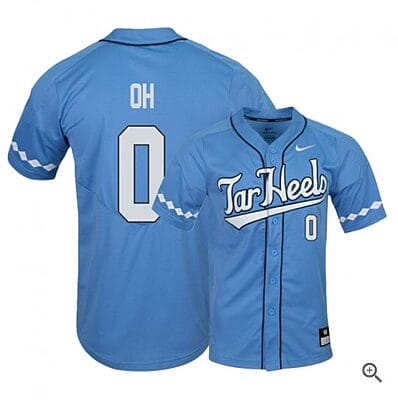 Michael Oh Jersey #0 North Carolina Tar Heels Baseball NCAA College Blue Elite Alumni