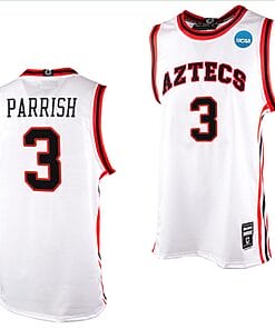 Micah Parrish Jersey San Diego State Aztecs College Basketball 2023 NCAA March Madness White #3