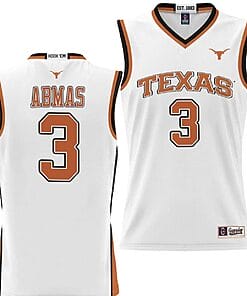 Max Abmas Jersey #3 Texas Longhorns NIL College Basketball Lightweight White