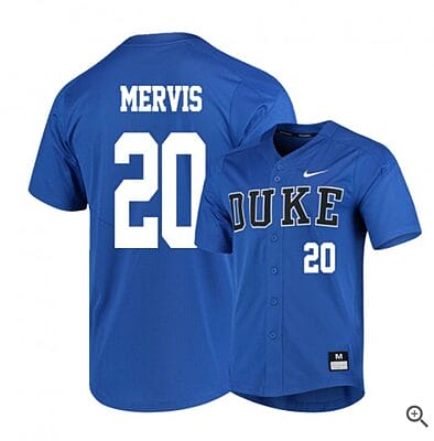 Matt Mervis Jersey #20 Duke Blue Devils Baseball NCAA College Blue Elite Alumni