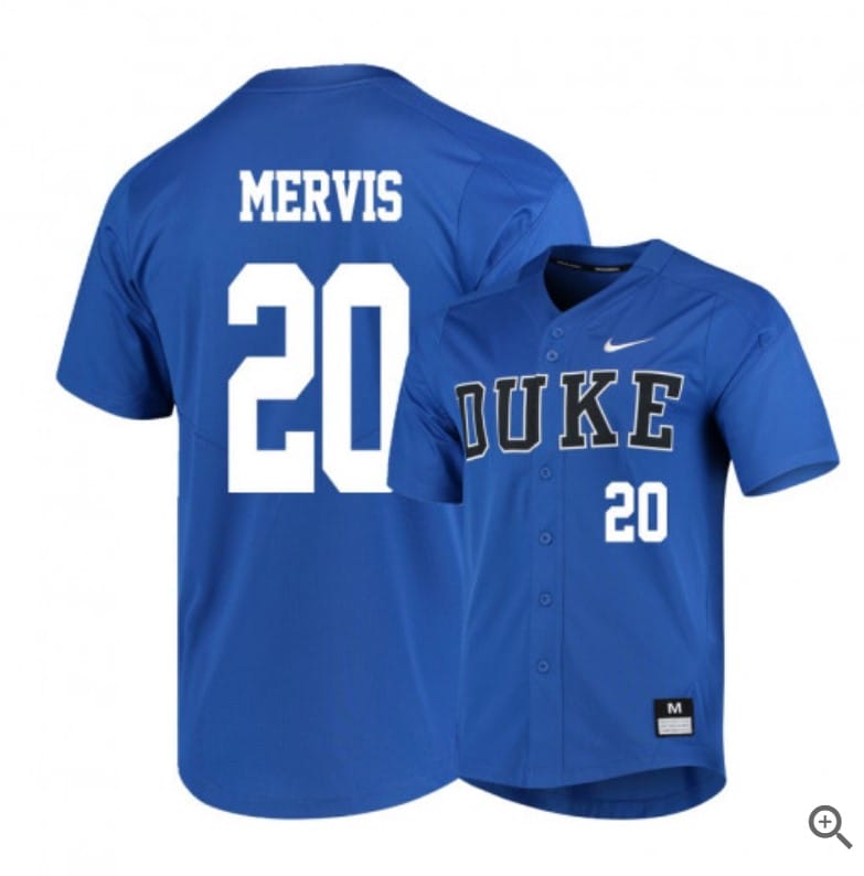 Matt Mervis Jersey #20 Duke Blue Devils Baseball NCAA College Blue Elite Alumni