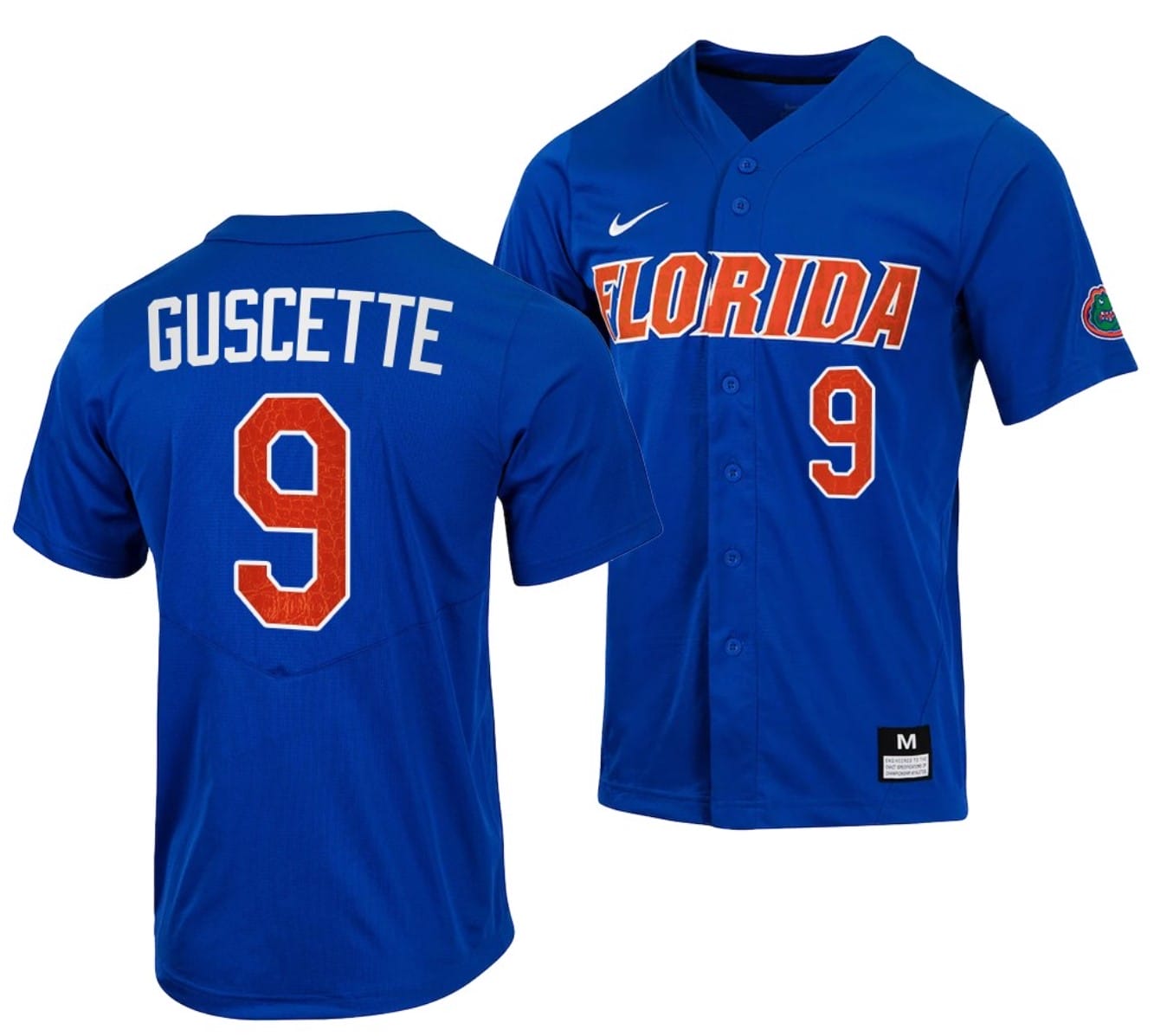 Mac Guscette Jersey #9 Florida Gators College Baseball Full-Button Royal
