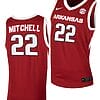 Makhel Mitchell Jersey #22 Arkansas Razorbacks College Basketball Cardinal