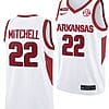 Makhel Mitchell Jersey #22 Arkansas Razorbacks College Basketball Equality White