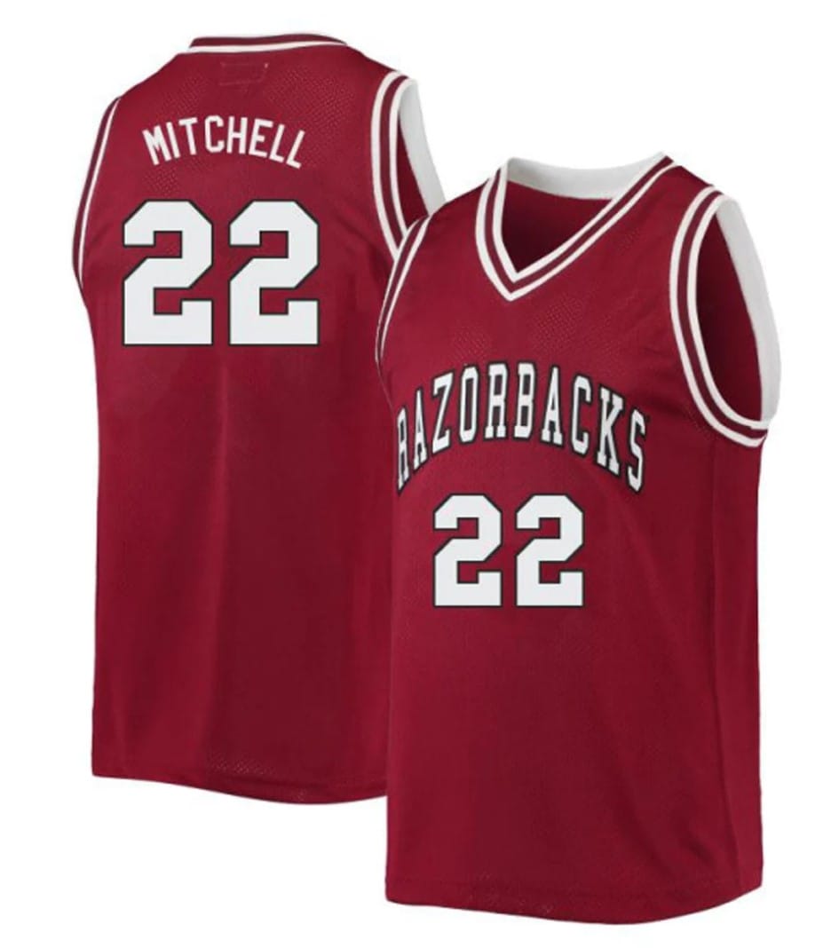 Makhel Mitchell Jersey #22 Arkansas Razorbacks College Basketball Red