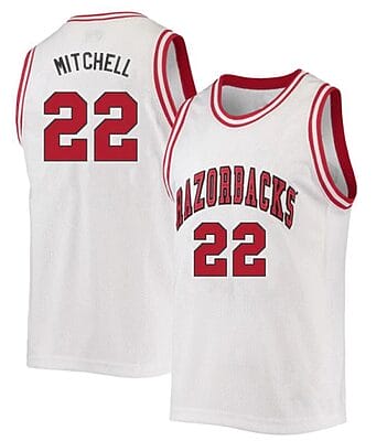 Makhel Mitchell Jersey #22 Arkansas Razorbacks College Basketball White 2