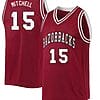 Makhi Mitchell Jersey #15 Arkansas Razorbacks College Basketball Red