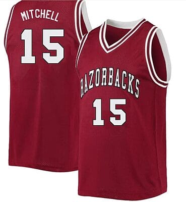 Makhi Mitchell Jersey #15 Arkansas Razorbacks College Basketball Red