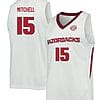 Makhi Mitchell Jersey #15 Arkansas Razorbacks College Basketball White 1