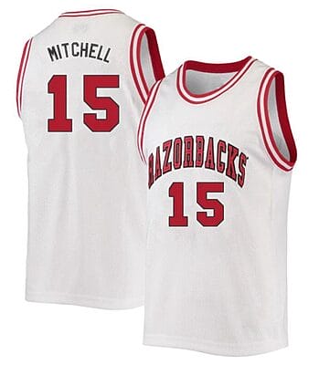 Makhi Mitchell Jersey #15 Arkansas Razorbacks College Basketball White 2