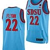 Malachi Flynn Jersey San Diego State Aztecs College Basketball Blue Alternate #22