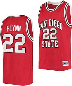Malachi Flynn Jersey San Diego State Aztecs College Basketball Red Retro #22