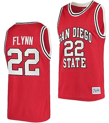 Malachi Flynn Jersey San Diego State Aztecs College Basketball Red Retro #22