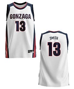 Malachi Smith Jersey #13 Gonzaga Bulldogs College Basketball White