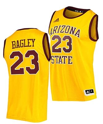 Marcus Bagley Jersey Arizona State Sun Devils College Basketball Gold #23
