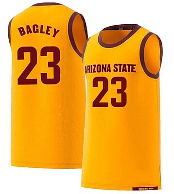 Marcus Bagley Jersey Arizona State Sun Devils College Basketball Yellow #23