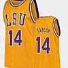 Marlon Taylor Jersey #14 LSU Tigers College Basketball Gold Replica