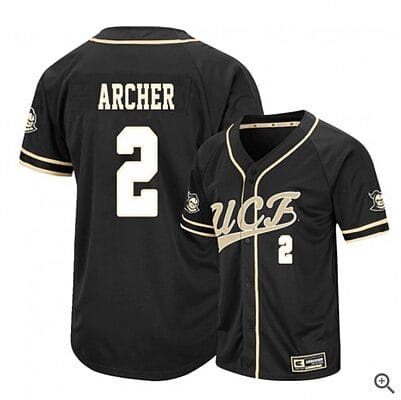 Matt Archer Jersey #2 UCF Knights Baseball NCAA College Black Alumni