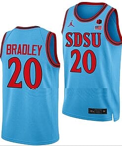 Matt Bradley Jersey San Diego State Aztecs College Basketball Blue Alternate #20