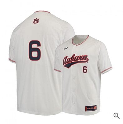 Matt Scheffler Jersey #6 Auburn Tigers Baseball NCAA College White Alumni
