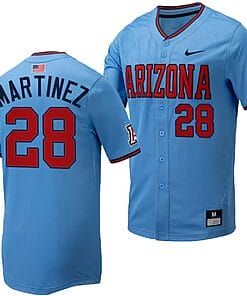 Matthew Martinez Jersey #28 Arizona Wildcats Replica Baseball Full-Button Light Blue