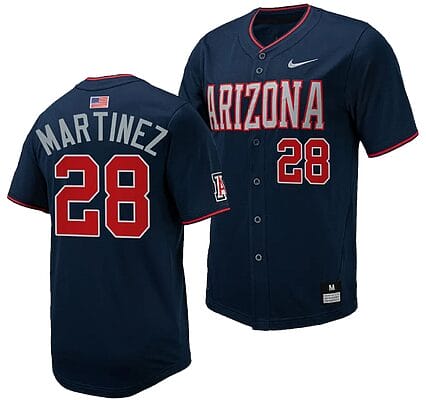 Matthew Martinez Jersey #28 Arizona Wildcats Replica Baseball Full-Button Navy