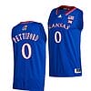 Bobby Pettiford Jr Jersey #0 Kansas Jayhawks College Basketball Jerseys Blue 2022