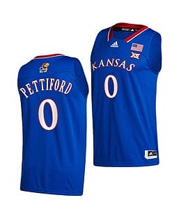 Bobby Pettiford Jr Jersey #0 Kansas Jayhawks College Basketball Jerseys Blue 2022