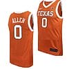 Timmy Allen Jersey #0 Texas Longhorns College Basketball Orange