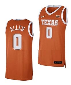Timmy Allen Jersey #0 Texas Longhorns College Basketball Orange 2021