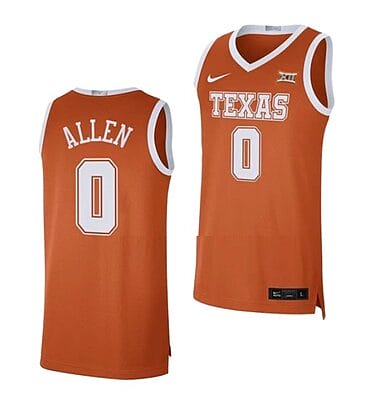Timmy Allen Jersey #0 Texas Longhorns College Basketball Orange 2021