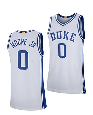 Men's #0 Wendell Moore Jr Jersey Duke Blue Devils College Basketball Jerseys White