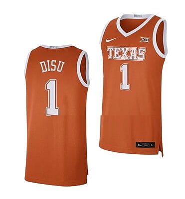Dylan Disu Jersey #1 Texas Longhorns College Basketball Orange Limited