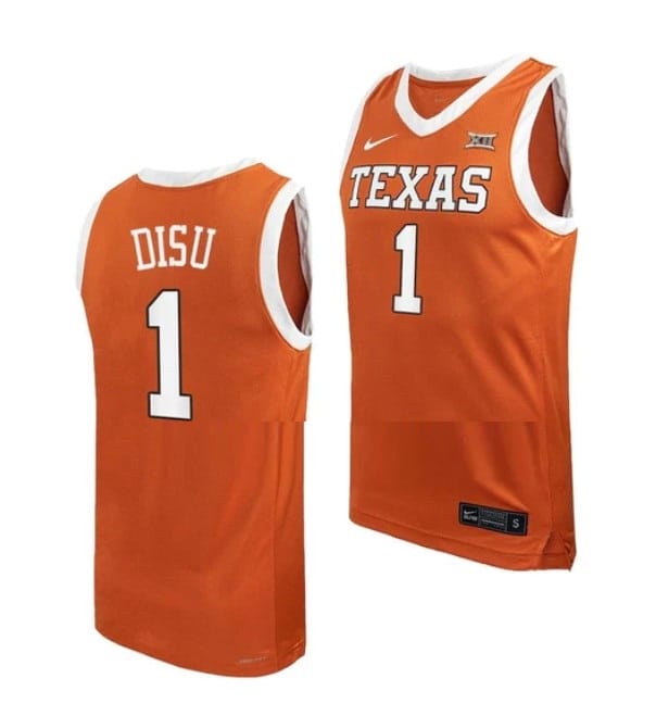 Dylan Disu Jersey #1 Texas Longhorns College Basketball Orange